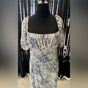 Cider Blue Floral Maxi Dress